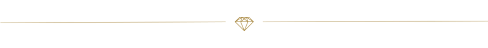 Goldene Grafik mit zwei horizontalen Linien und einem Diamant in der Mitte