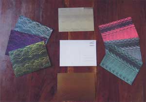 Postkarten in verschiedenen Farben